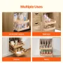 2 Tier Pull Out Cabinet Organizer, 20"W x 21"D Cabinet Drawer, Soft Close Slide out Shelf, Heavy-Duty Sliding Wood Drawer, Adjus