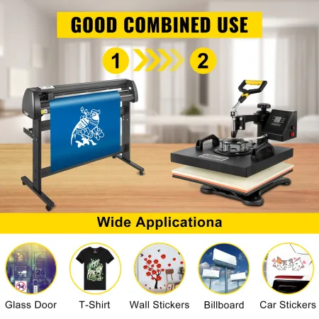 Heat Press 15 "X15" Transfer Cap 53 "Vinyl Cutter Plotter