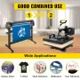 Heat Press 15 "X15" Transfer Cap 53 "Vinyl Cutter Plotter