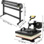 Heat Press 15 "X15" Transfer Cap 53 "Vinyl Cutter Plotter