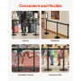 Stanchion Post, 8 Pcs Crowd Control Barrier with 8 Retractable Belts & 2 Sign Holders, Carbon Steel Stanchion Post Queue with Sa