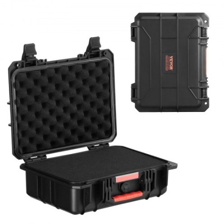 0.56 Cu.ft Weatherproof Hard Case with Handle Clips Padlock Holes PU Foam