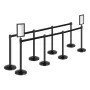 8 PCS Stanchion Post med 4 udtrækkelige bælter og 2 tegn