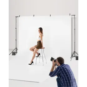 Baggrundsbaggrundsbaggrundsstativ Kit 6.5 x 10 ft til fest- og fotostudio