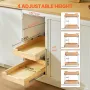 2Tier Pull Cabinet Organizer Soft Close Slideout Wood skuffe 14