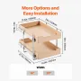 2Tier Pull Cabinet Organizer Soft Close Slideout Wood skuffe 14