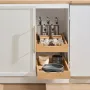 2Tier Pull Cabinet Organizer Soft Close Slideout Wood skuffe 14
