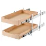 2Tier Pull Cabinet Organizer Soft Close Slideout Wood skuffe 14