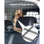 Dog Car Barrier, 38"-66.3" Adjustable Car Divider for Trunk Cargo Area, Universal-Fit Back Seat Heavy-Duty Wire Mesh Dogs Separa