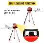  Red Rotary Laser Level Self Leveling Measuring Automatic Self-leveling laser level 360-degree Rotary Scanning 500m + Tripod + 5