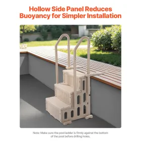 Mini Split Line Set Cover 76.2mm W 2270mm L, PVC Decorative Pipe Line Cover For Air Conditioner with 2 Straight Ducts & Full