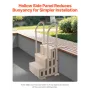 Swimming Pool Ladder, 3-Step Double Handrails Stairs with Non-slip Heavy Duty Steps, Max Load Capacity 400 lbs, for 36-48 Inch I