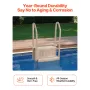 Swimming Pool Ladder, 3-Step Double Handrails Stairs with Non-slip Heavy Duty Steps, Max Load Capacity 400 lbs, for 36-48 Inch I