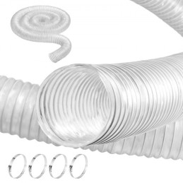 2.5'' x 10' Dust Collection Hose Thickened PVC Flexible Clear Hose