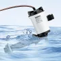 Livewell Pump for Boat, 12V 50 L/min(800 GPH) Livewell Aerator Pump with Detachable Motor, 90-Degree Baitwell Pumps for Boats, C