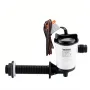 Livewell Pump for Boat, 12V 50 L/min(800 GPH) Livewell Aerator Pump with Detachable Motor, 90-Degree Baitwell Pumps for Boats, C