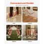 4 pcs Gold Stanchion Post 3 Røde fløjl reb Sand Injektion
