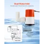Livewell Pump for Boat, 12V 32 L/min(500 GPH) Straight Livewell Aerator Pump with Dual Inlets, ABA Housing & Detachable Motor Ca