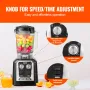 Professional Blender, Commercial Countertop Blenders, 68 oz Plastic Jar Blender Combo, Stainless Steel 3 Functions Blender, for 