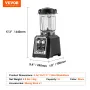 Professionel Blender Commercial Countertop Blenders 68 Oz