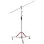 Heavy Duty Light Stand with Casters, Max Height 10.5 ft/320 cm, Adjustable Tripod Stand with Stainless Steel, Photography Wheele