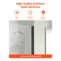 Frameless Bathtub Shower Door, 34 in. W x 55 in. H, Half Shower Door for Bathtub, 180° Rotatable Tempered Glass Door, Half Showe