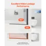 Frameless Bathtub Shower Door, 34 in. W x 55 in. H, Half Shower Door for Bathtub, 180° Rotatable Tempered Glass Door, Half Showe