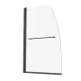 Frameless Bathtub Shower Door, 34 in. W x 55 in. H, Half Shower Door for Bathtub, 180° Rotatable Tempered Glass Door, Half Showe