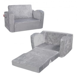 Baby stol sammenfoldelig 2-i-1 comfy baby lounger sofa børn sofa grå