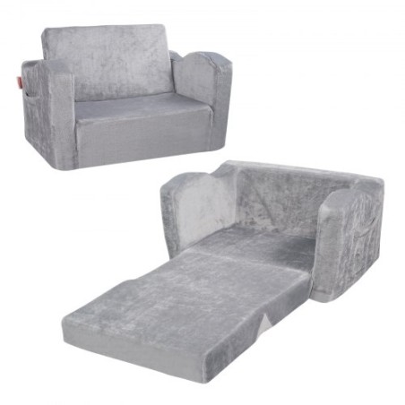 Baby stol sammenfoldelig 2-i-1 comfy baby lounger sofa børn sofa grå