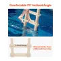 Swimming Pool Ladder, Inclined 5-Step Double Handrails Stair, Non-slip Heavy Duty Step, Load Capacity 300 lb, for 48-54" Ingroun