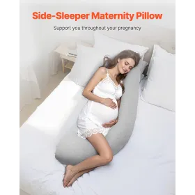 Graviditetspuder l-formet gravid moderskab pude blød og åndbar