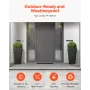 Set of 2 Tall Outdoor Planters 22inch, Large Planters For Outdoor Indoor Plants, Black Tapered Square Front Porch Planters Flowe