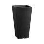 Set of 2 Tall Outdoor Planters 22inch, Large Planters For Outdoor Indoor Plants, Black Tapered Square Front Porch Planters Flowe