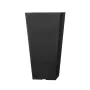 Set of 2 Tall Outdoor Planters 22inch, Large Planters For Outdoor Indoor Plants, Black Tapered Square Front Porch Planters Flowe
