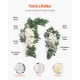 Kunstige bryllupsbueblomstersæt hvid med 2 stk. 