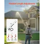 Pressure Washer Telescoping Wand, 24 ft, 4000 psi, Telescopic Spray Wand with Power Washer Extension Wands, Gutter Cleaner, Brus