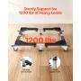 Fridge Stand Mobile Base, 1200 lbs Load Capacity, Washing Machine Stand with 8 Locking Twin Wheels and 4 Brakes, 23-36.6 Inches 