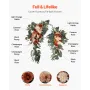 Kunstige bryllupsbueblomstersæt orange med 2 stk. 