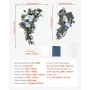 Artificial Wedding Arch Flowers Kit, Blue Wedding Arch Flowers with Drapes Kit (Pack of 4) - 2 Pcs Floral Arrangement, 2 Pcs She