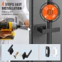 Passage Door Handle, 6 Pack Matte Black Door Lever, Left or Right Handing Reversible Lever Non-Locking, 45° Rotation to Open, Un