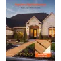 Wooden Garden Pathway, 24 ft L x 17 in W, Non-Slip Straight Garden Walkway, Roll Out Cedar Outdoor Walkway Path with Wire Rope C