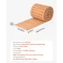 Wooden Garden Pathway, 24 ft L x 17 in W, Non-Slip Straight Garden Walkway, Roll Out Cedar Outdoor Walkway Path with Wire Rope C