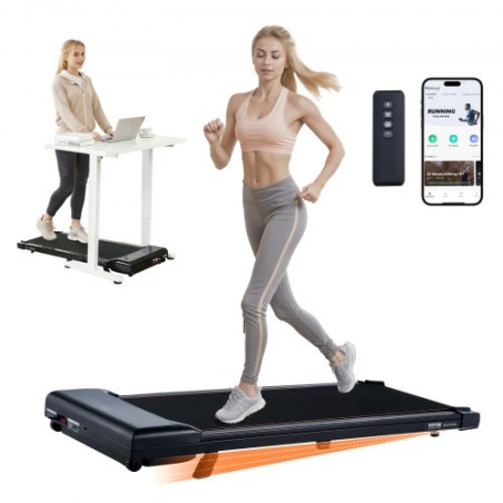 Walking Pad Under Desk Incline Treadmill for Home Office Working Jogging