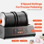 Rock Tumbler Machine, 8 lbs Large Capacity Dual Barrels Rock Polishing Machine, 9 Speed Settings 9-Day Polishing Timer Stone Tum