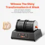 Rock Tumbler Machine, 8 lbs Large Capacity Dual Barrels Rock Polishing Machine, 9 Speed Settings 9-Day Polishing Timer Stone Tum