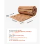 Wooden Garden Pathway, 8 ft x 17 in, Non-Slip Curved Garden Walkway, Roll Out Cedar Outdoor Walkway Path with Wire Rope Connecti