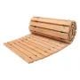 Wooden Garden Pathway, 7 ft x 17 in, Non-Slip Curved Garden Walkway, Roll Out Cedar Outdoor Walkway Path with Wire Rope Connecti