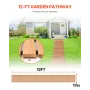 12 fod L x 17 tommer B Lige træhavesti Udrullbar havegangsti