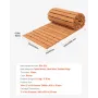 Wooden Garden Pathway, 12 ft L x 17 in W, Non-Slip Straight Garden Walkway, Roll Out Cedar Outdoor Walkway Path with Wire Rope C